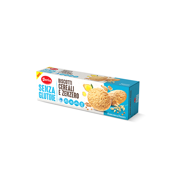 DORIA BISCOTTI CEREALI E ZENZERO 150G