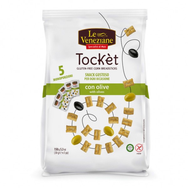 LE VENEZIANE TOCKET SNACK GUSTO CON OLIVE MULTIPACK 5X30G