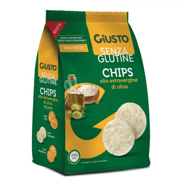 GIUSTO CHIPS OLIO EXTRAVERGINE DI OLIVA 40G
