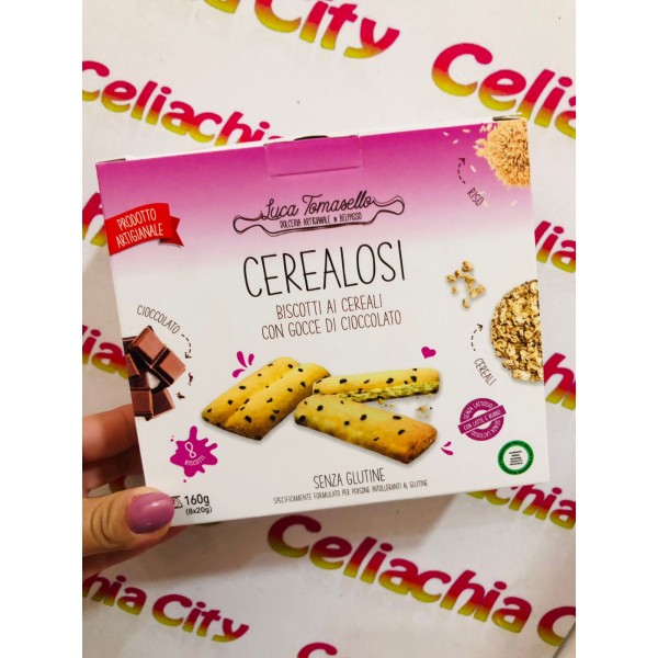 LUCA TOMASELLO PRODOTTI ARTIGIANALE CEREALOSI BISCOTTI CON GOCCE DI CIOCCOLATO