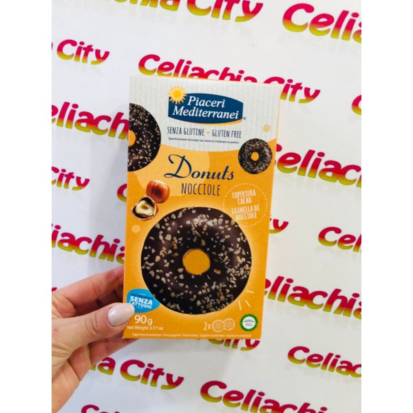 PIACERI MEDITERRANEI DONUTS NOCCIOLE SENZA LATTOSIO 2X45G