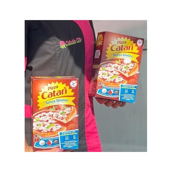 PIZZA CATARI BOX CONTIENE (MISCELA BASE PER PIZZA 225G , POLPA  DI POMODORO 230G , ORIGANO ESSICCATO 0,75G) 455,75G