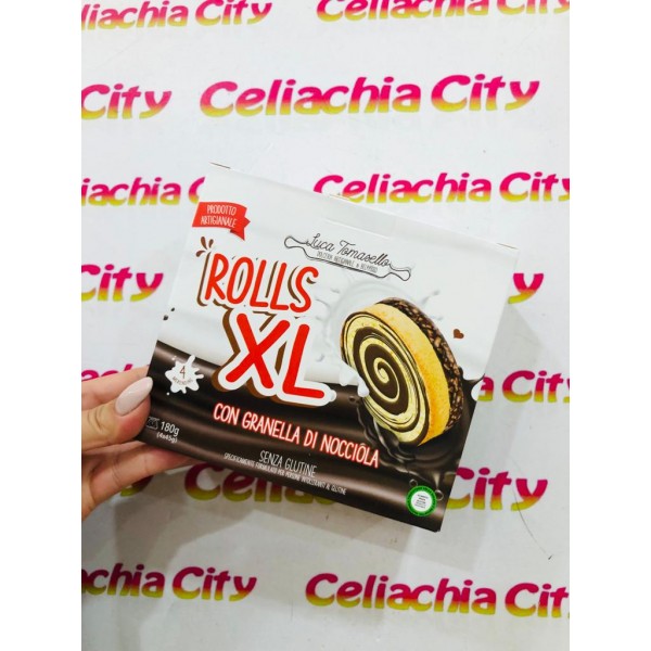 LUCA TOMASELLO PRODOTTI ARTIGIANALI ROLLS XL CON GRANELLA DI NOCCIOLE 4X45G