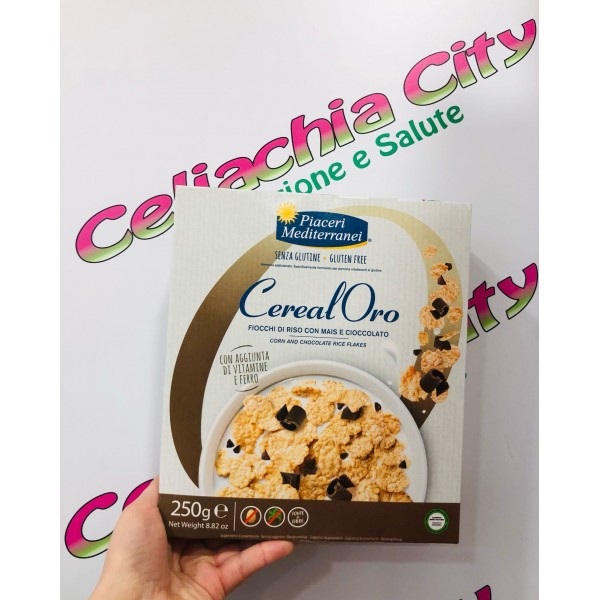 PIACERI MEDITERRANEI CEREAL ORO FIOCCHI DI RISO CON MAIS CIOCCOLATO 250G