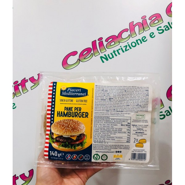 PIACERI MEDITERRANEI PANE PER HAMBURGER 2X70G