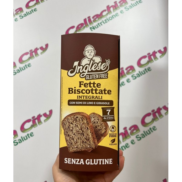 INGLESE FETTE BISCOTTATE INTEGRALI CON SEMI DI LINO 7 MONOPORZIONE DA 2