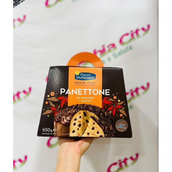 PIACERI MEDITERRANEI PANETTONE  CON CIOCCCOLATO E ARANCIA 650G