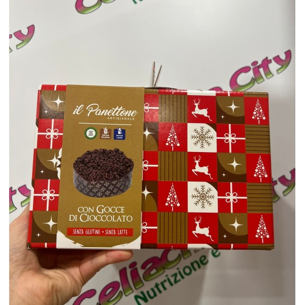 IL MONDO SENZA GLUTINE IL PANETTONE CON GOCCE DI CIOCCOLATO SENZA LATTE 500G