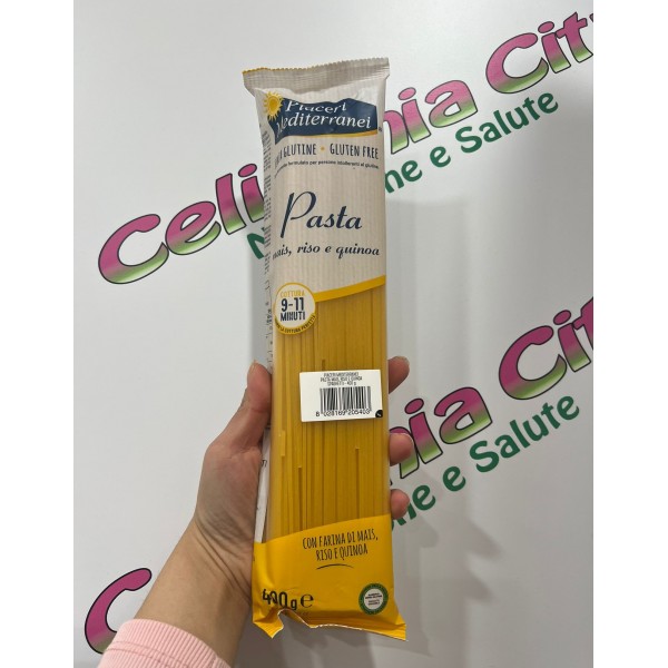 PIACERI MEDITERRANEI SPAGHETTI MAIS,RISO E QUINOA 400G